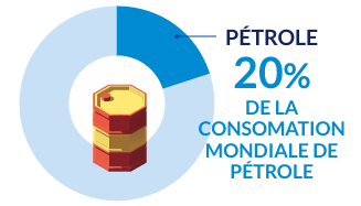 20% of global oil consumption